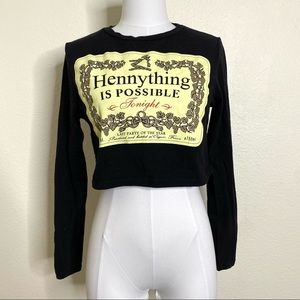 Hennything Is Possible Long Sleeve Crop Top